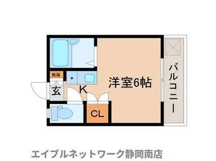 メゾンドエトワール(ワンルーム/2階)の間取り写真