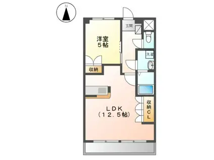 FINE CALL2005(1LDK/3階)の間取り写真