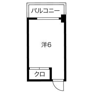 覚王山ドミトリー河合ビル(ワンルーム/3階)の間取り写真