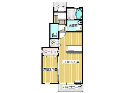 ビアンコ(1LDK/1階)の間取り写真