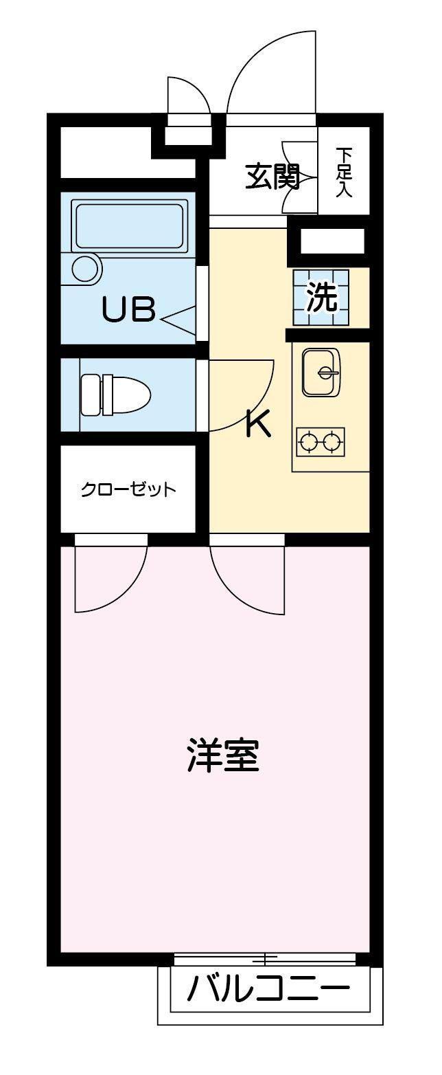 レオパレス南本庄(1K/2階)の間取り写真