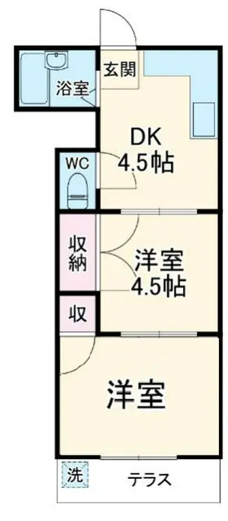 グリンピュア日総 1階階 間取り