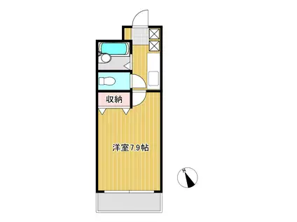 グレイスII(1K/3階)の間取り写真