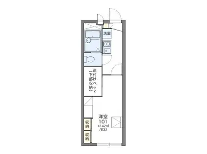 NAGAKURA(1K/1階)の間取り写真