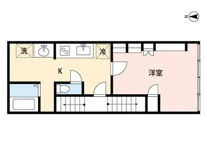 サントピア弐番館(1K/2階)の間取り写真