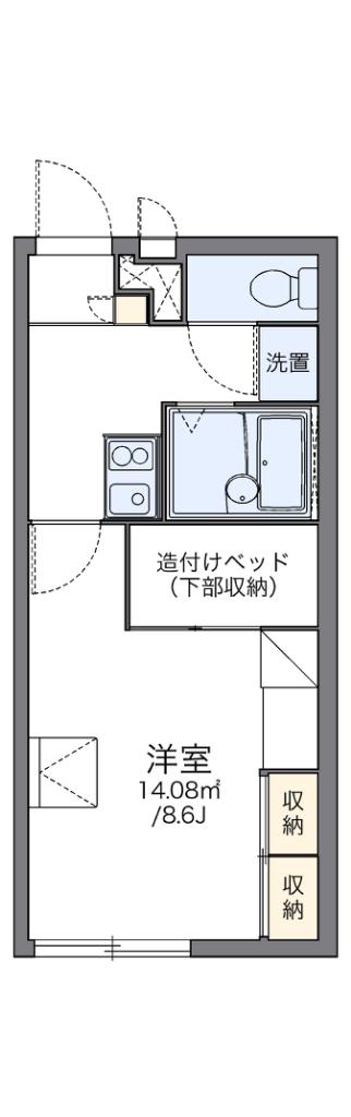 レオパレス古川(1K/2階)の間取り写真