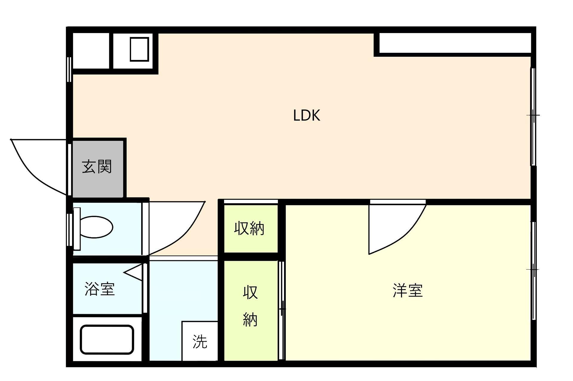 マイルーム蔵石(1LDK/2階)の間取り写真
