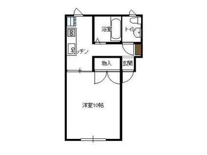 フォース正洋(1K/2階)の間取り写真