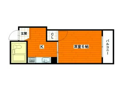 ボイスビル4(1K/3階)の間取り写真