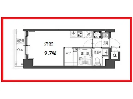 エスレジデンス東日暮里(ワンルーム/7階)の間取り写真