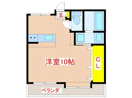 ビオラ21(ワンルーム/4階)の間取り写真