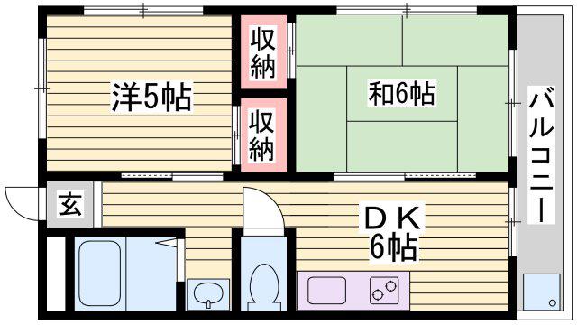 メゾン門田(2DK/3階)の間取り写真