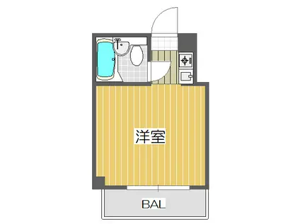 エムズ東梅田(ワンルーム/4階)の間取り写真