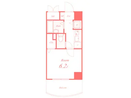 ビエンツ杉田(1K/3階)の間取り写真