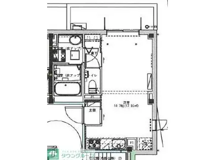 JOS RESIDENCE 高田馬場(1K/3階)の間取り写真