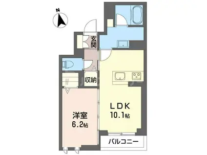メゾン ド ヒロ(1LDK/2階)の間取り写真