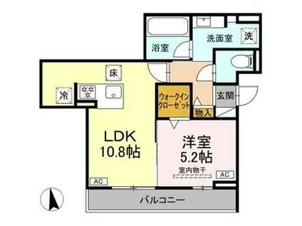 シャンリージュ(1LDK/3階)の間取り写真