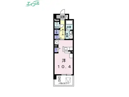 MODE EIGHTI(ワンルーム/3階)の間取り写真