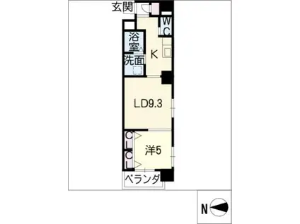 フルカーサ丸の内(1LDK/4階)の間取り写真