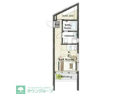 ヴェスパーマティーニ亀有(ワンルーム/3階)の間取り写真