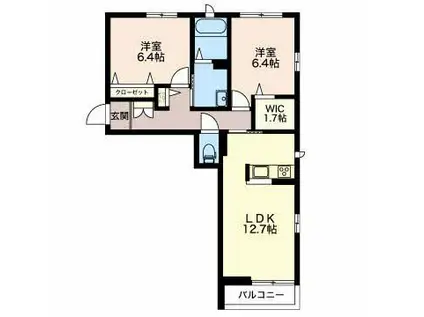 アヴィランスコート 清水(2LDK/3階)の間取り写真