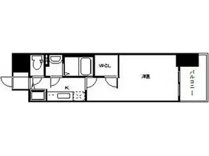 プレサンス栄ライズ(1K/11階)の間取り写真