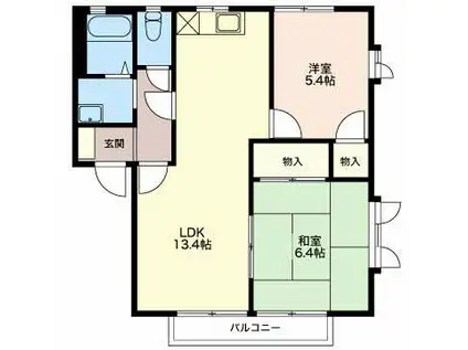 パストラルハイム(2LDK/2階)の間取り写真