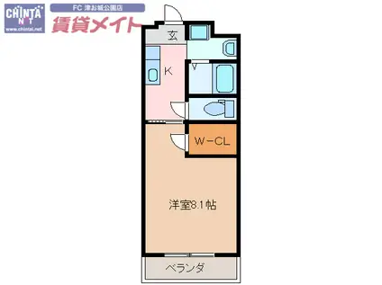 S-FORT三重大学前(1K/6階)の間取り写真