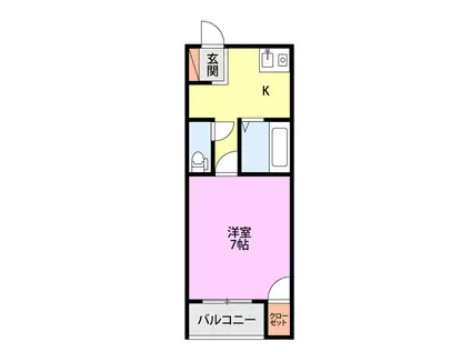 SAJA-SKY2ND(1K/1階)の間取り写真