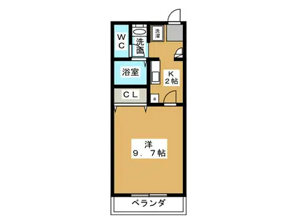 マンションTENYU(1K/1階)の間取り写真