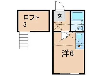 ヨーロピアン西明石(ワンルーム/2階)の間取り写真