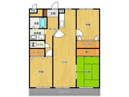WINDOM SUGA(3LDK/4階)の間取り写真