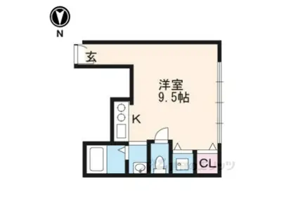 プロムナードハウス(ワンルーム/2階)の間取り写真