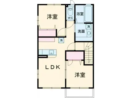 カーサアーバン(2LDK/2階)の間取り写真