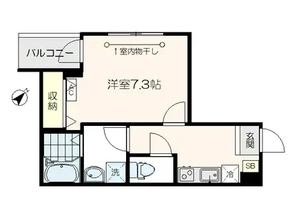 ウィンコーポ野方駅前(1K/3階)の間取り写真