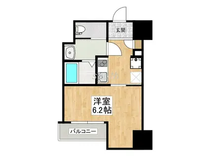 ARTIZA森ノ宮D.C(1K/11階)の間取り写真