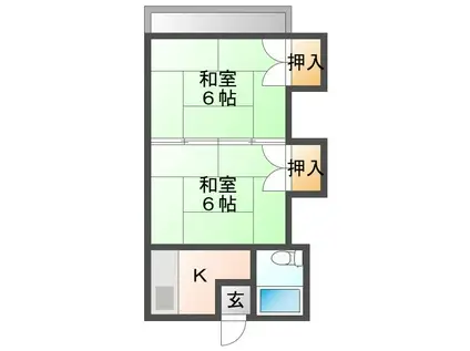 北崎水産ビル(2K/5階)の間取り写真