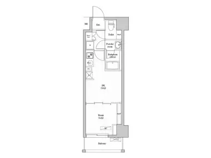 アーバンパーク押上(1DK/3階)の間取り写真