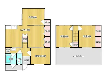 T510(4LDK/1階)の間取り写真
