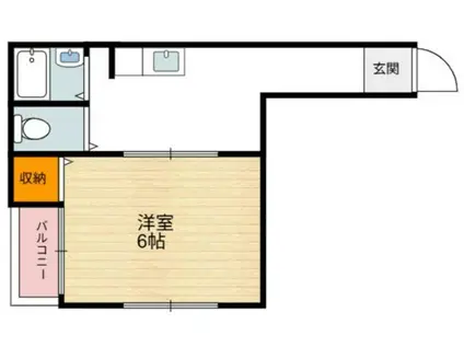 クレールド長居(1K/3階)の間取り写真