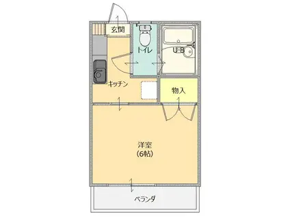 ハイツロワール(1K/2階)の間取り写真