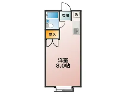 アーバンムラセ(1K/1階)の間取り写真