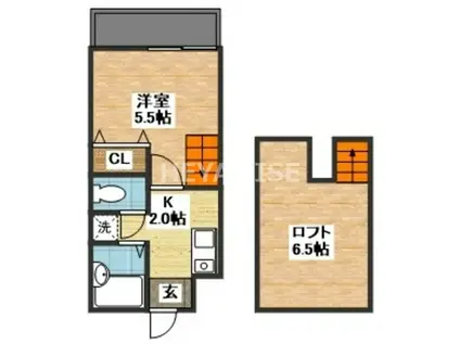 リーガル栄田(1K/1階)の間取り写真