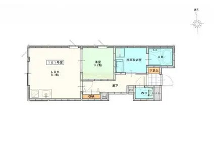 ラ・カーサフェリーチェ192(1LDK/1階)の間取り写真