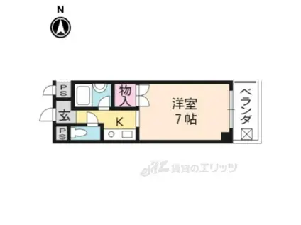 メゾン・ド・フルール(1K/4階)の間取り写真