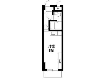 リバータウン原町(ワンルーム/5階)の間取り写真