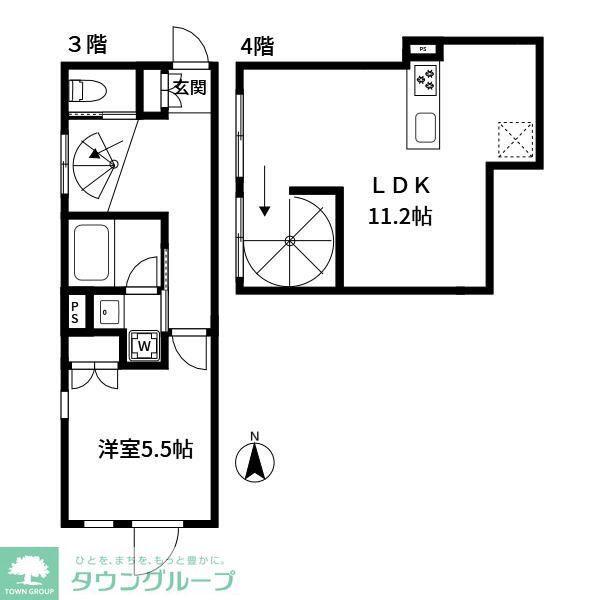 BILLY HOUSE(1LDK/3階)の間取り写真