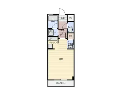 ルナハイツV203(ワンルーム/2階)の間取り写真