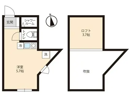 馬込アパートメント(ワンルーム/1階)の間取り写真