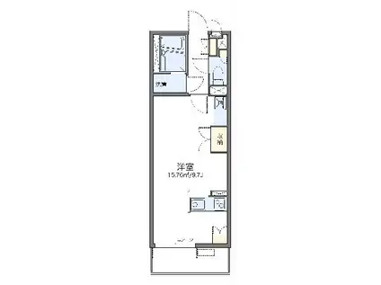 レオネクストベイタウン(ワンルーム/3階)の間取り写真